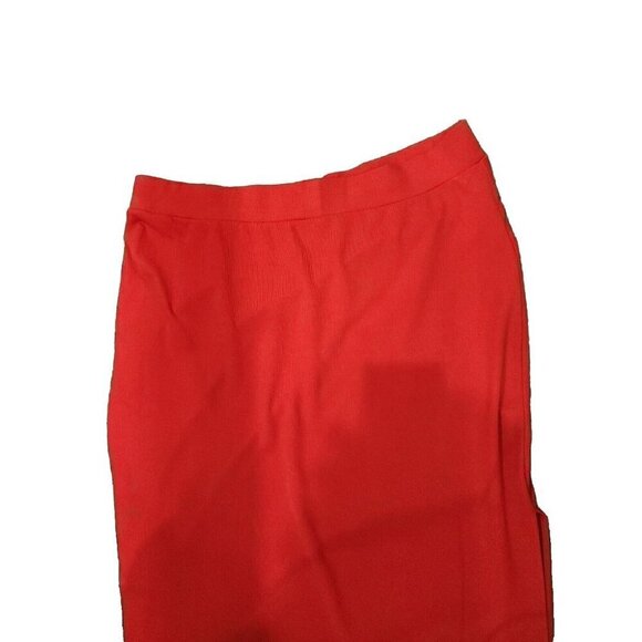 Eloquii Maxi Skirt Red Knit Side Slit Stretchy Women's 18 20 - Picture 2 of 7